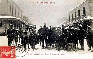 AIN-TEMOUCHENT - BOULEVARD NATIONAL - NEIGE - 1907